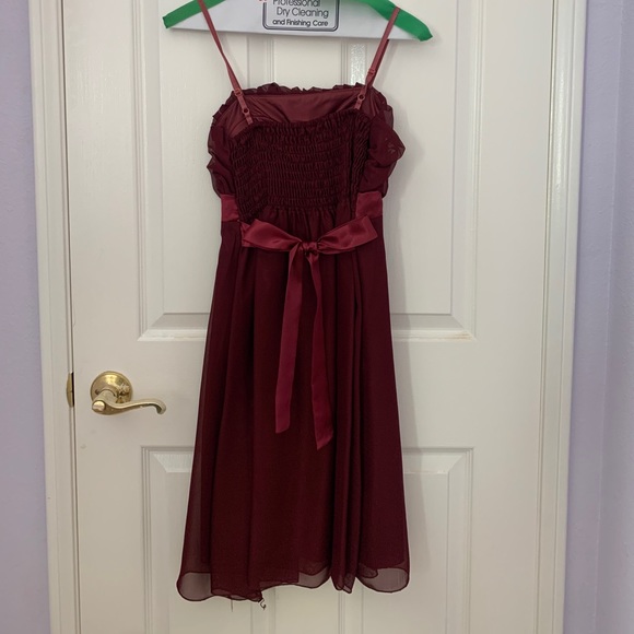 Maroon Ruffled Dress - Picture 2 of 2